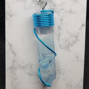 Handcrafted Aquamarine Crystal Necklace